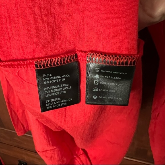 Chrome M Red Longsleeves MERINO WOOL Blend Women's Sweater Hoodie It#C52 - Picture 4 of 11